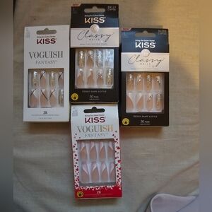 Kiss Nails Glam Fantasy Voguish Classy Press Glue Manicure Large & X-Large